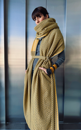 Yellow Puffer Scarf - Long
