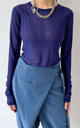 Mesh T-shirt - Dark Blue