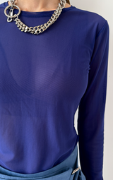 Mesh T-shirt - Dark Blue