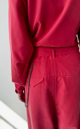 Asym Jumpsuit - Coral Red