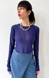 Mesh T-shirt - Dark Blue