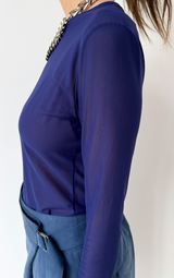 Mesh T-shirt - Dark Blue