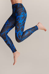 ZEBRA BLUE CREAM Leggings