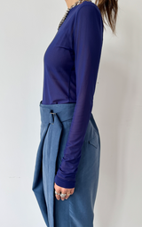 Mesh T-shirt - Dark Blue