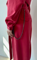 Asym Jumpsuit - Coral Red
