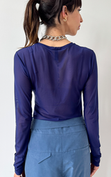 Mesh T-shirt - Dark Blue