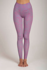 Leopard Pink Blue Leggings