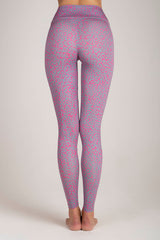 Leopard Pink Blue Leggings