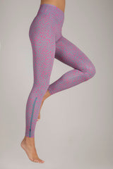Leopard Pink Blue Leggings