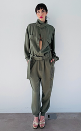 Military Jumpsuit - Olive Green