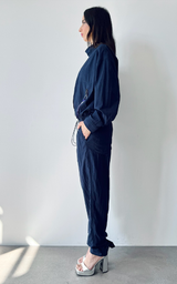 Aviator Jumpsuit - Deep Blue