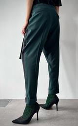 Wrap Pants - Emerald Green