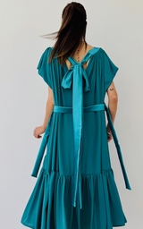 Ruffle Dress Short - Turquoise