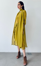 Silk Tunic Dress – Green