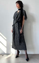 Metalic Drape Dress
