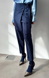 Wrap Pants - Stripe Blue