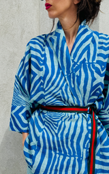 Zebra Linen Kimono