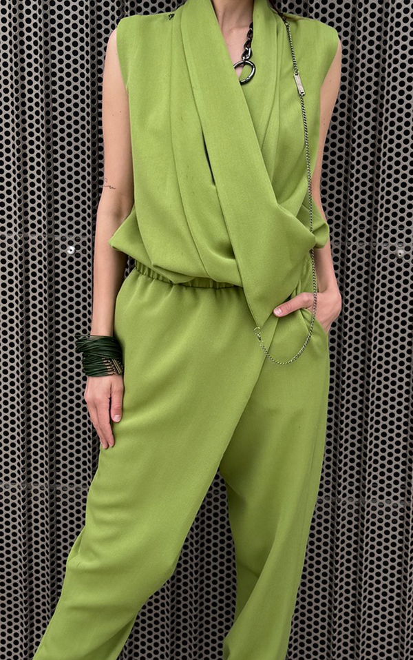 Drape Green Jumpsuit