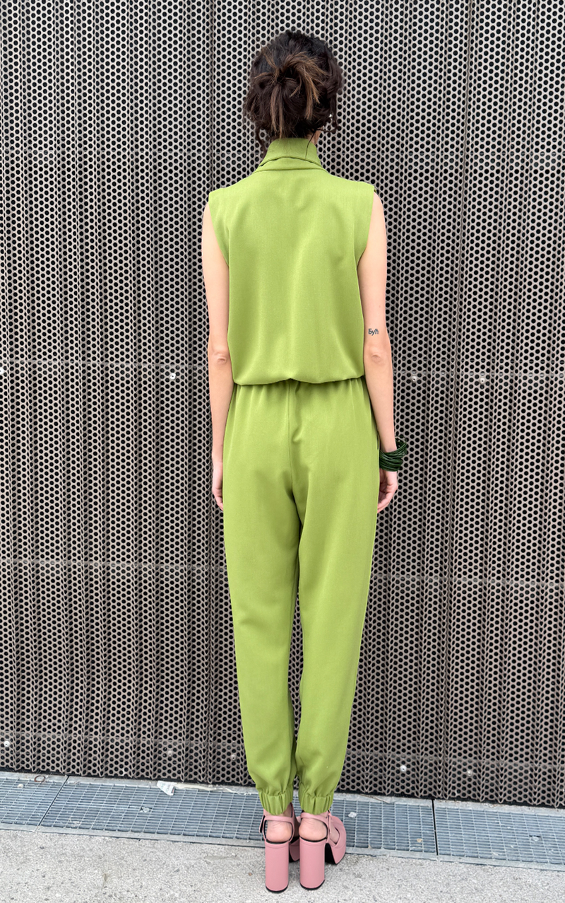 Drape Green Jumpsuit