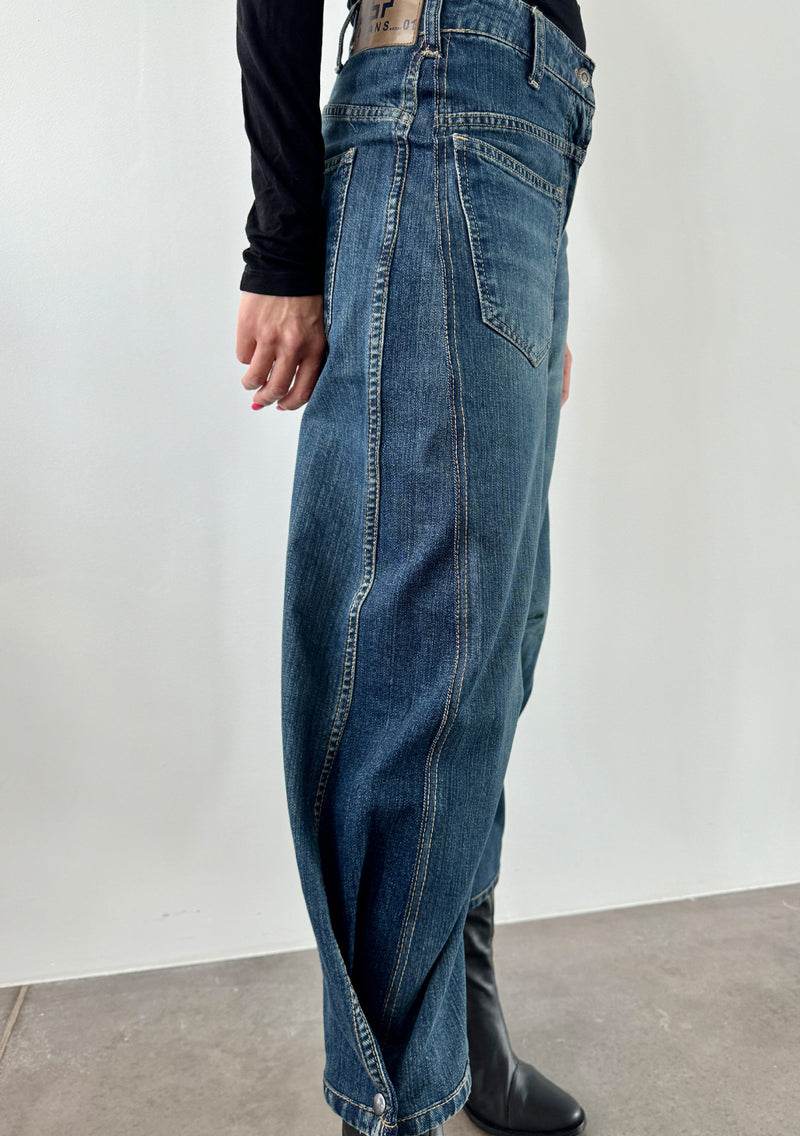 Ballon Cropped Blue Jeans 001