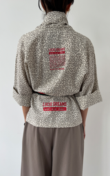 Leopard Lucid Dreams Kimono - OffWhite