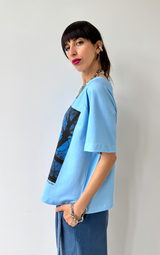 Cropped T-shirt - Blue