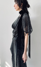 Metalic Drape Dress