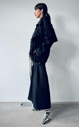 Pierced Trench Coat - Black