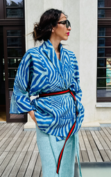 Zebra Linen Kimono