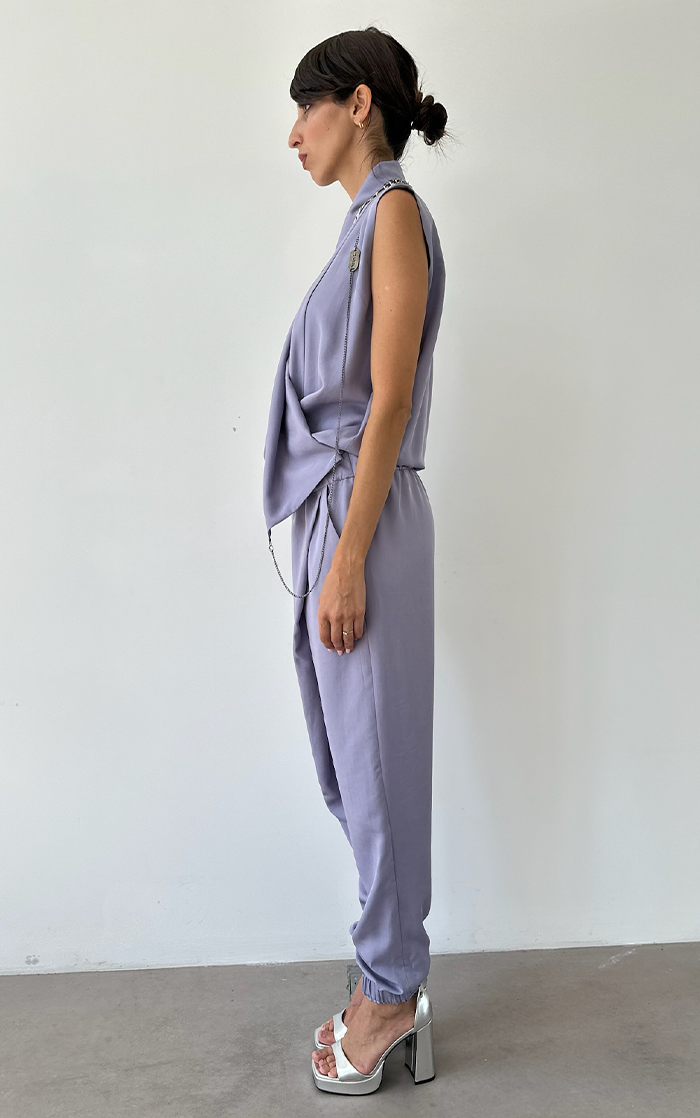 Asym Drape Jumpsuit - Lavanda