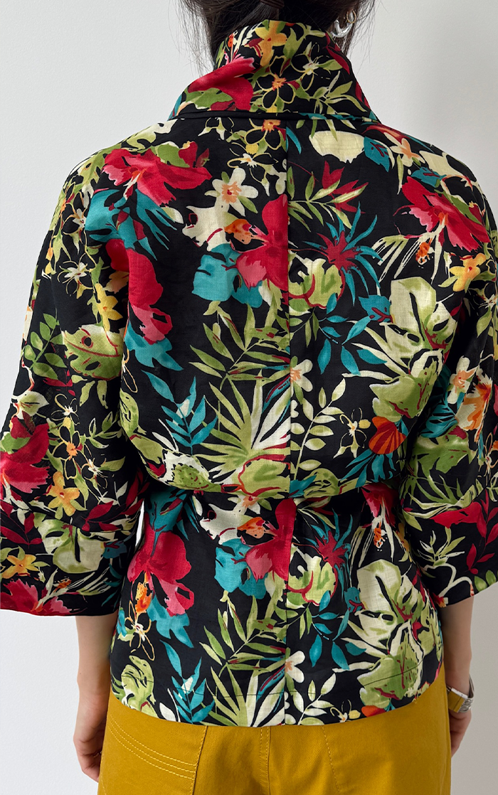 Linen Floral Kimono