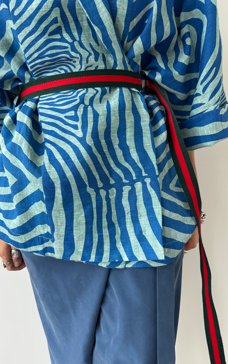 Zebra Linen Kimono