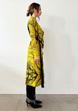 Drape Dress - Yellow Forest - Long Sleeves