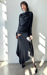 Asym Drape Dress