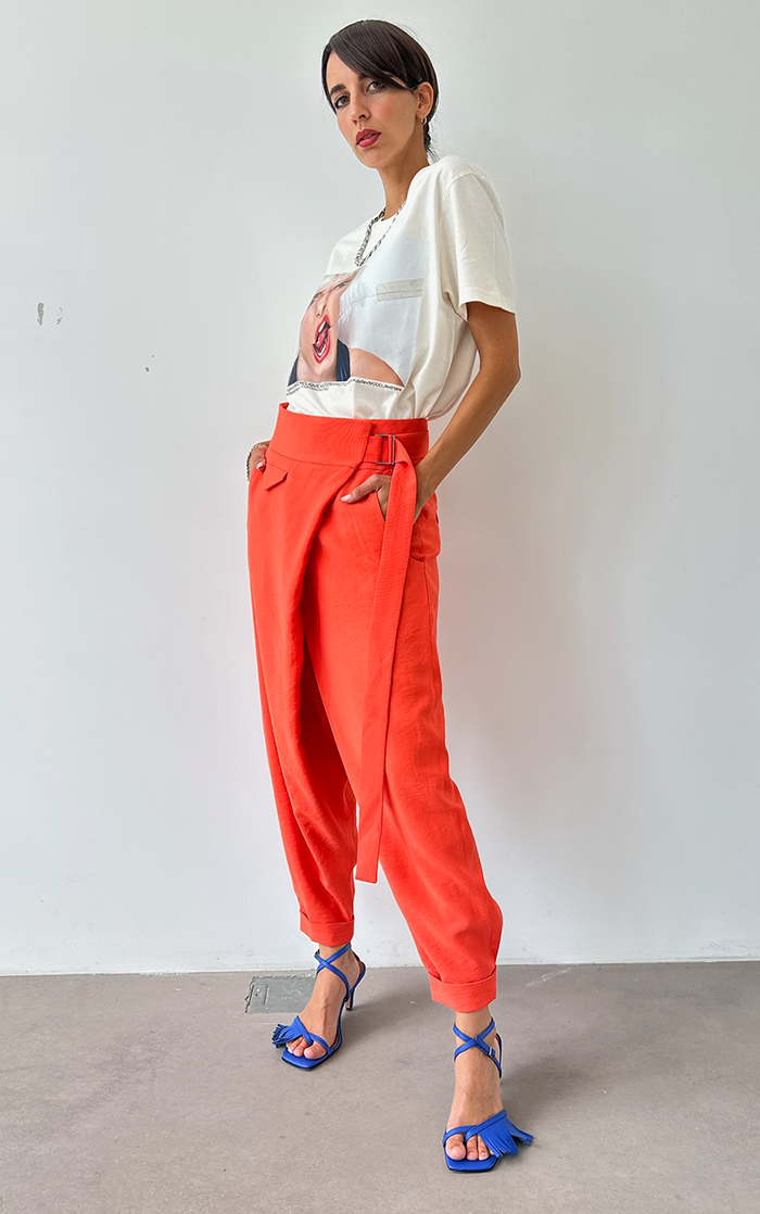 Wrap Pants - Orange