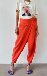 Wrap Pants - Orange