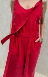 Summer Jumpsuit - Coral Red