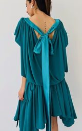 Ruffle Dress Short - Turquoise