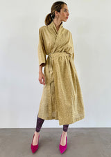 Long Leopard Kimono - Beige