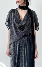 Metalic Drape Dress