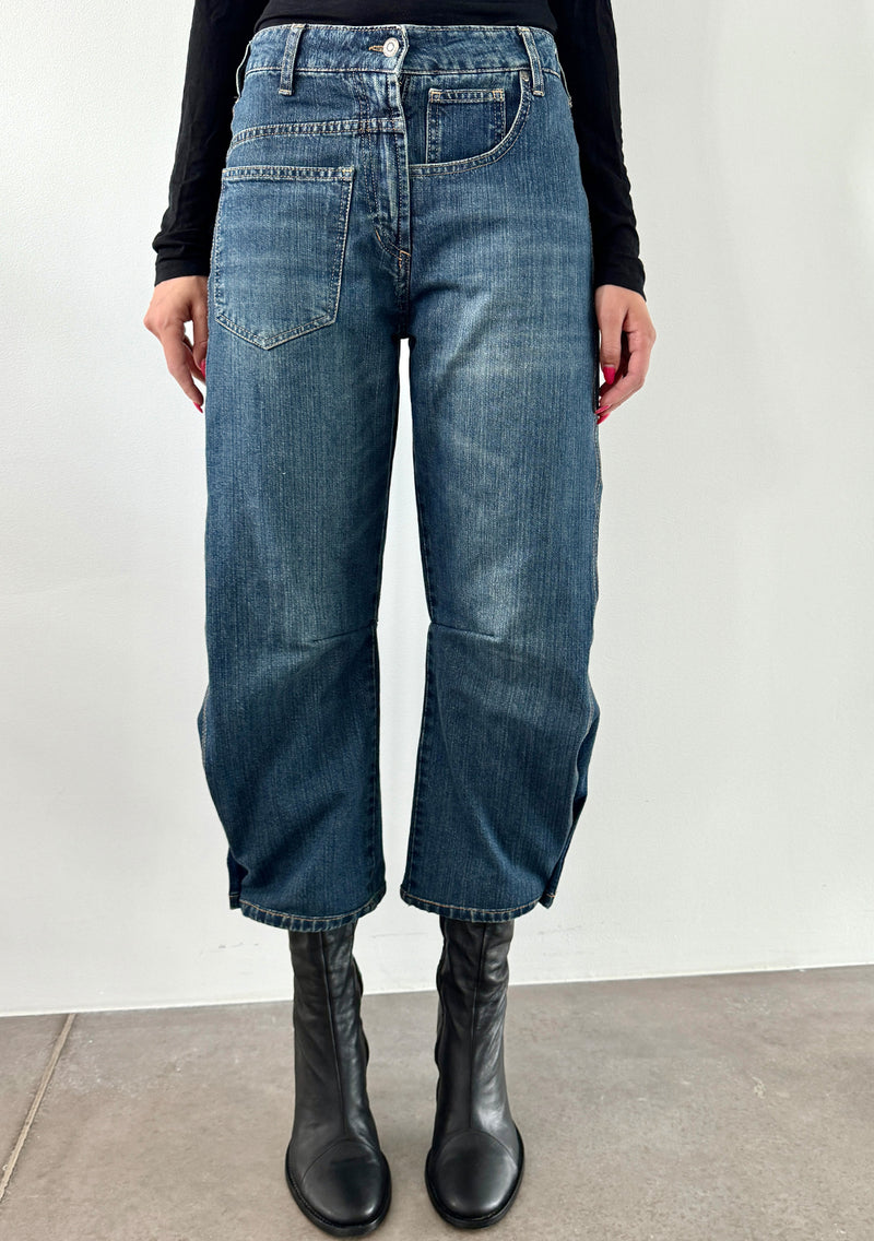 Ballon Cropped Blue Jeans 001