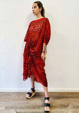 Zebra Tunic - Coral Red