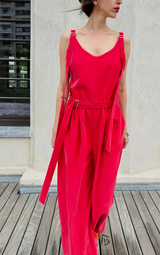 Summer Jumpsuit - Coral Red