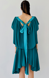 Ruffle Dress Short - Turquoise