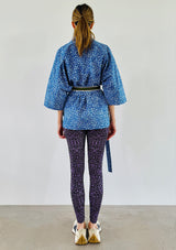 Leopard Kimono - Blue