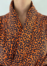 Leopard Kimono - Orange