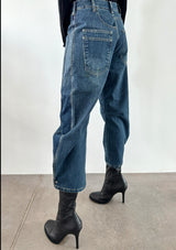 Ballon Cropped Blue Jeans 001