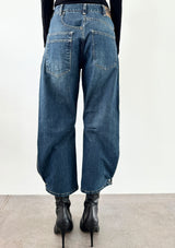 Ballon Cropped Blue Jeans 001