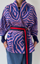 Leopard Lucid Dreams Kimono - Purple