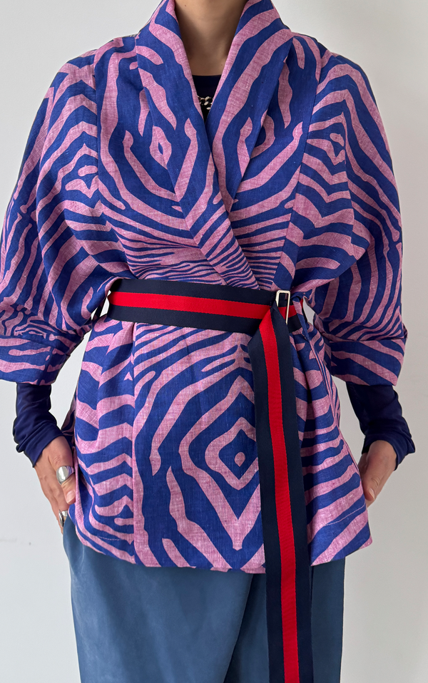 Leopard Lucid Dreams Kimono - Purple
